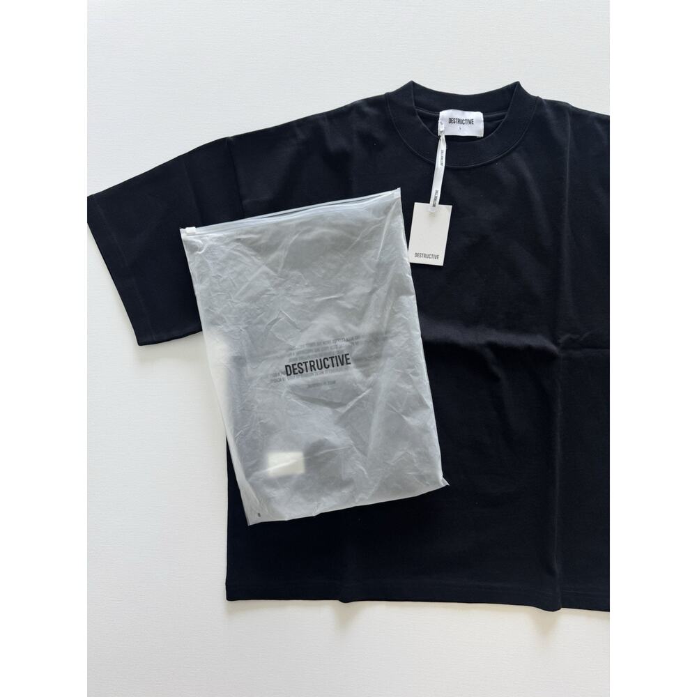 Destructive Cropped T-Shirt - Black L - Picture 6 of 8